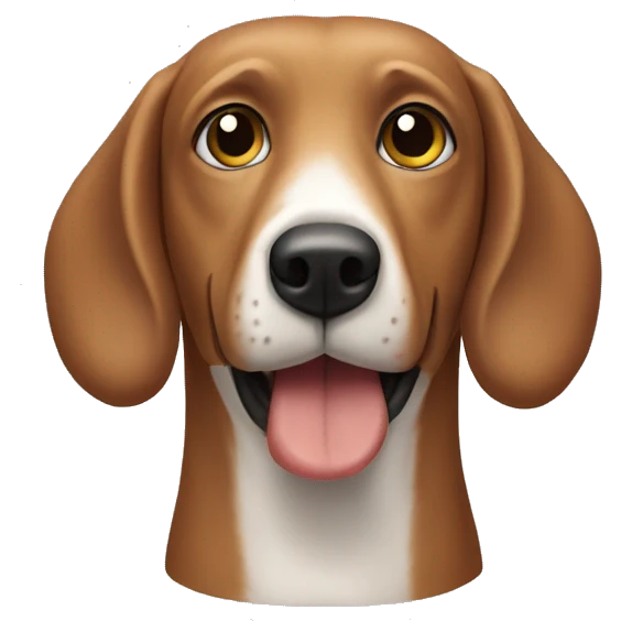 Perro salchicha de pelo largo emoji