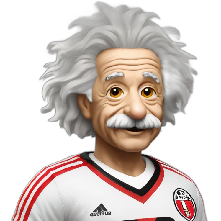 Albert Einstein with river plate jersey on emoji