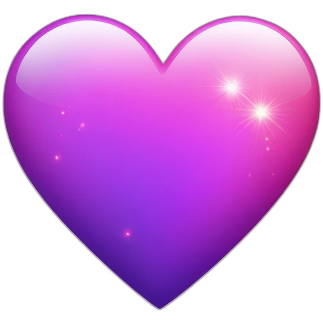 Purple-and-pink-gradient-heart-sparkling emoji