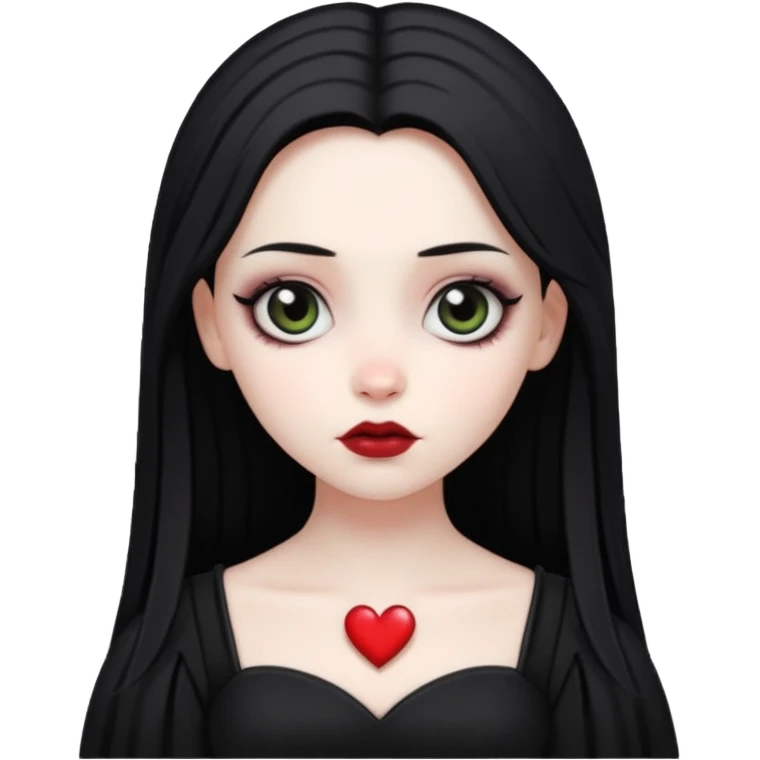 Goth girl that’s in love emoji