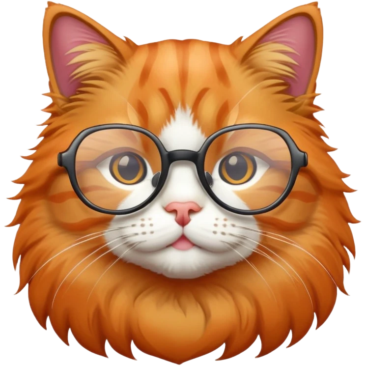 Cat wearing glasses emoji
