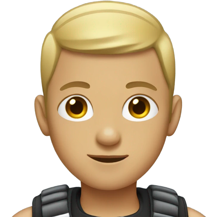 Boy with buzzcut and outfit  emoji
