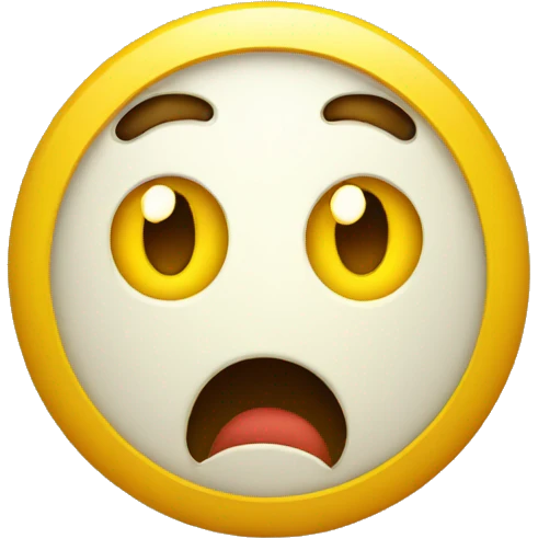 shocked face emoji round yellow emoji