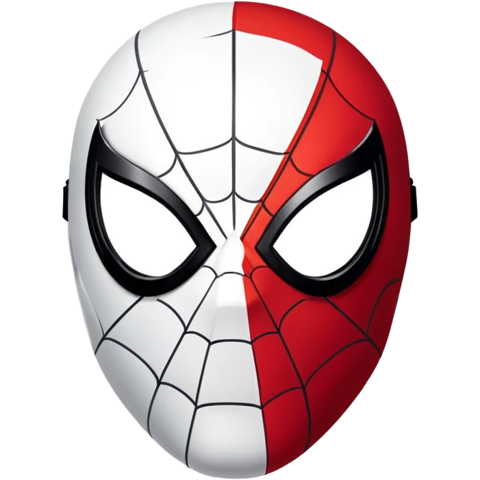 Spider-Man face mask only, classic red mask with white eyes emoji