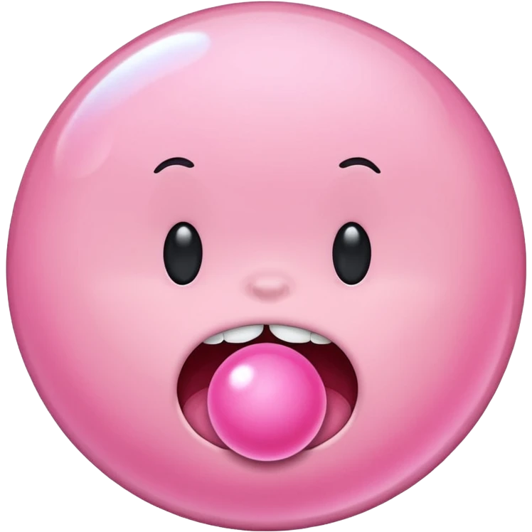 Bubble gum emoji