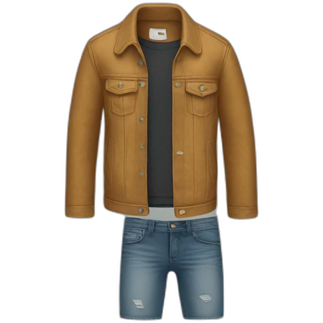 jacket, T shirt, jeans, sneakers emoji