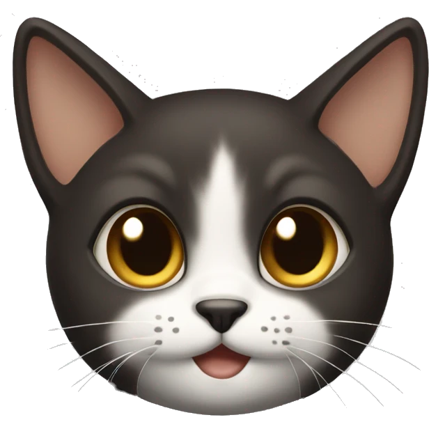 Brown-white-black cat emoji