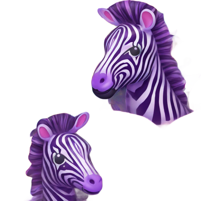 Lisa frank rainbow zebra with glitter purple stripes emoji