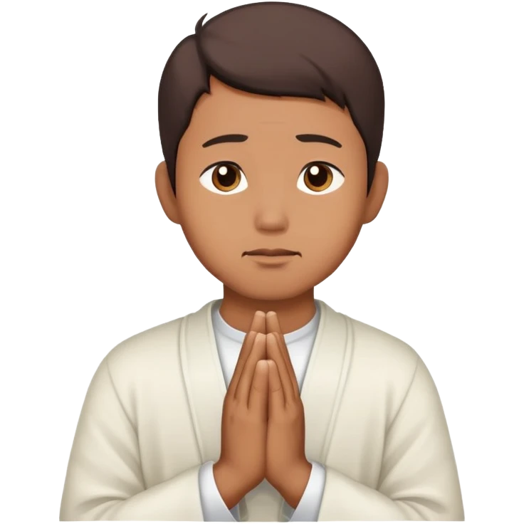 Asian man praying emoji