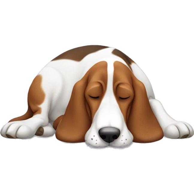 Basset hound sleeping  emoji