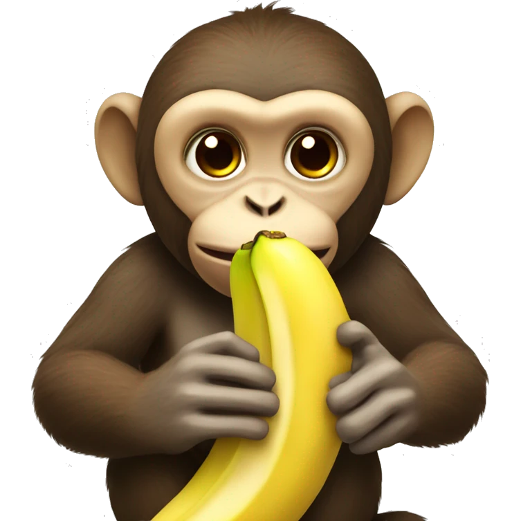 monkey eating a banana  emoji