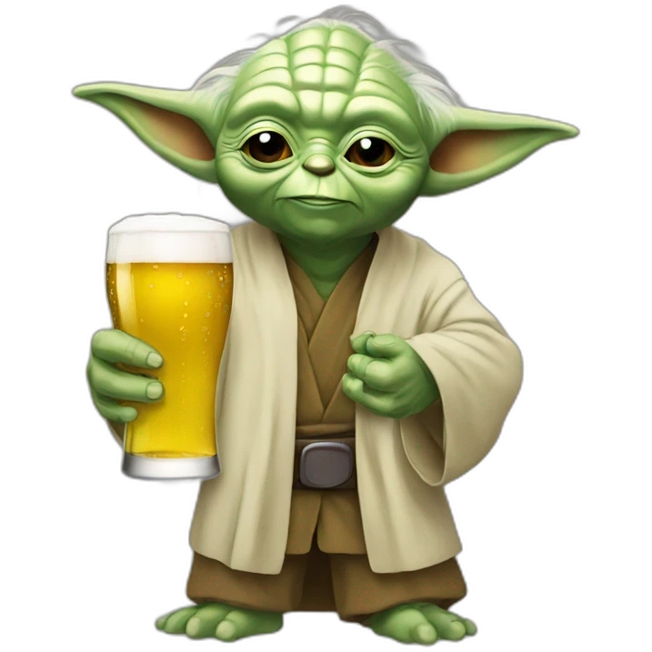 Yoda-drink-beer emoji