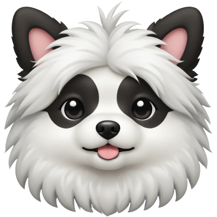 black and white havashu dog emoji