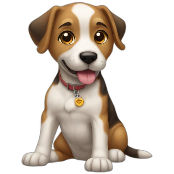 Chat sur chien emoji
