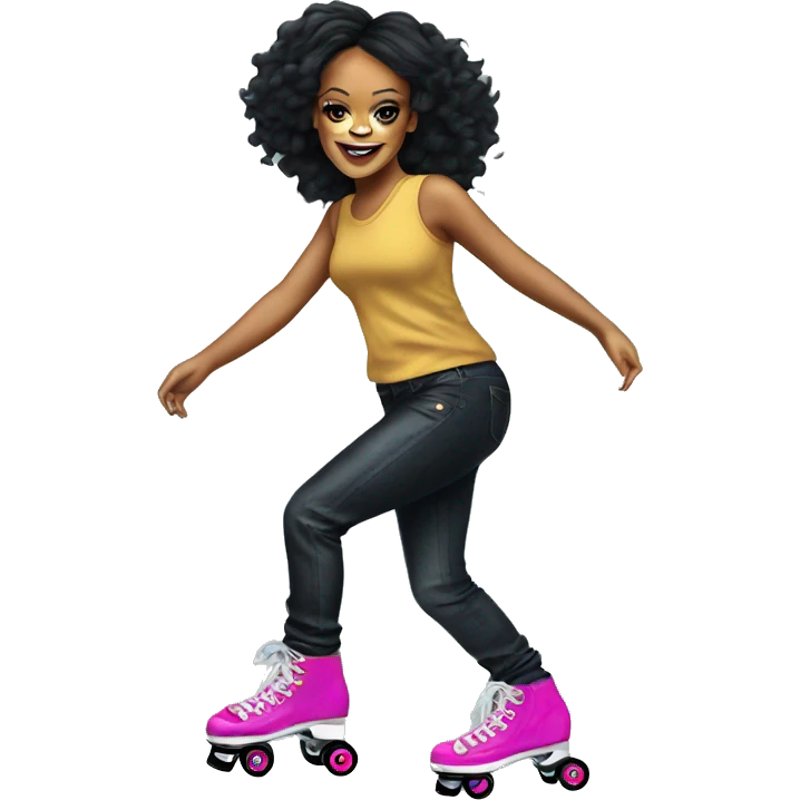 Rihanna on rollerskates  emoji