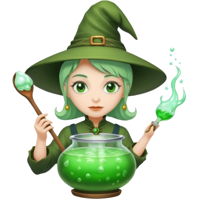 green witch cooking potion emoji