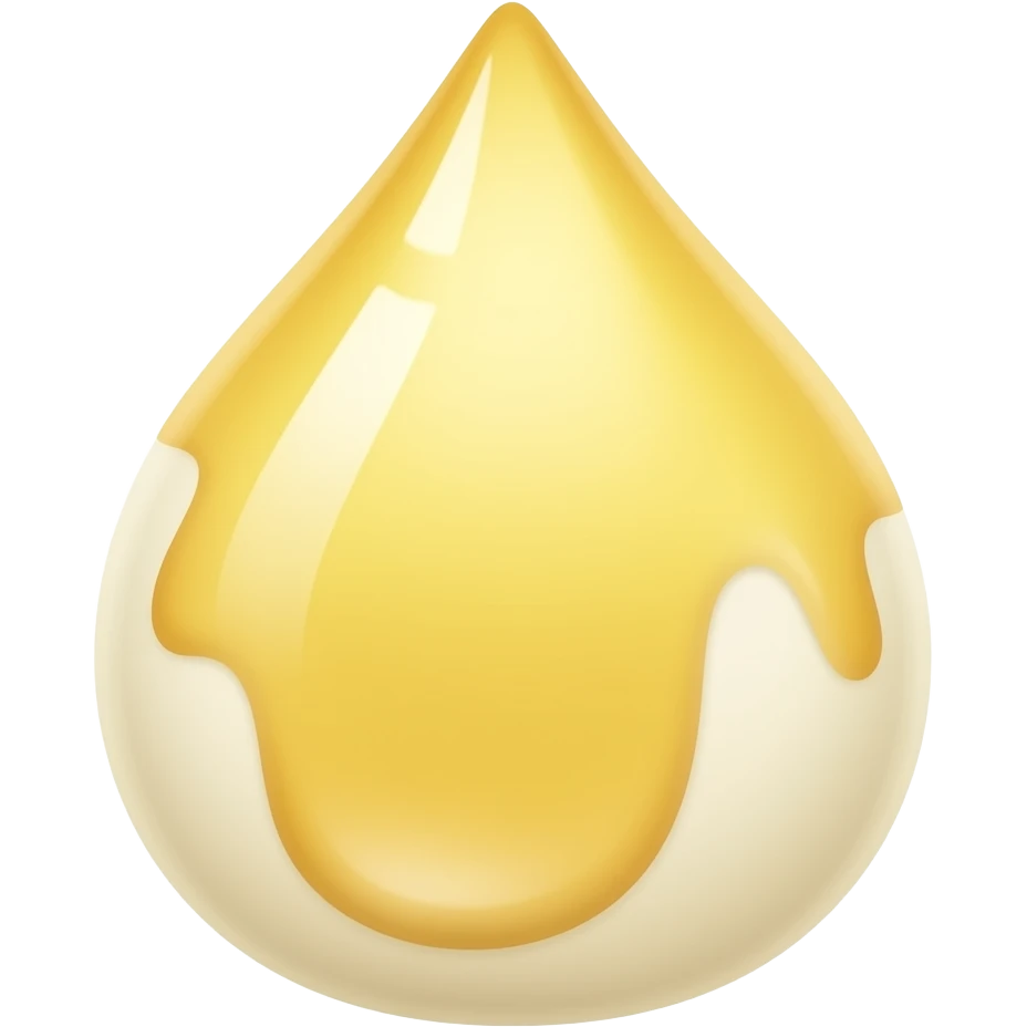 a tiny bit yellow white glaze drizzle emoji