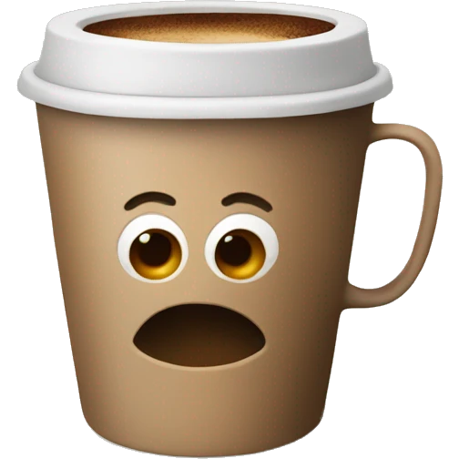 coffee cup with a on it  emoji