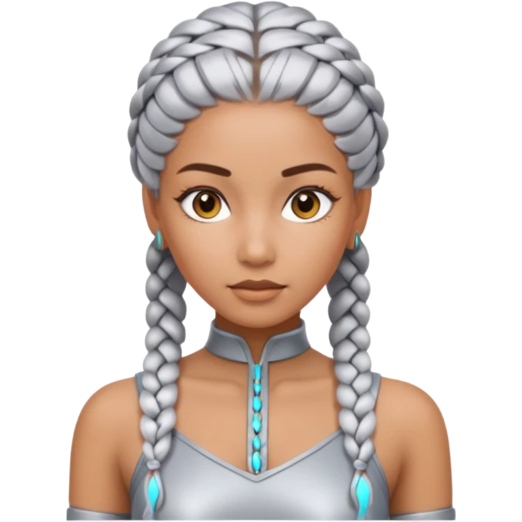 braided future woman emoji