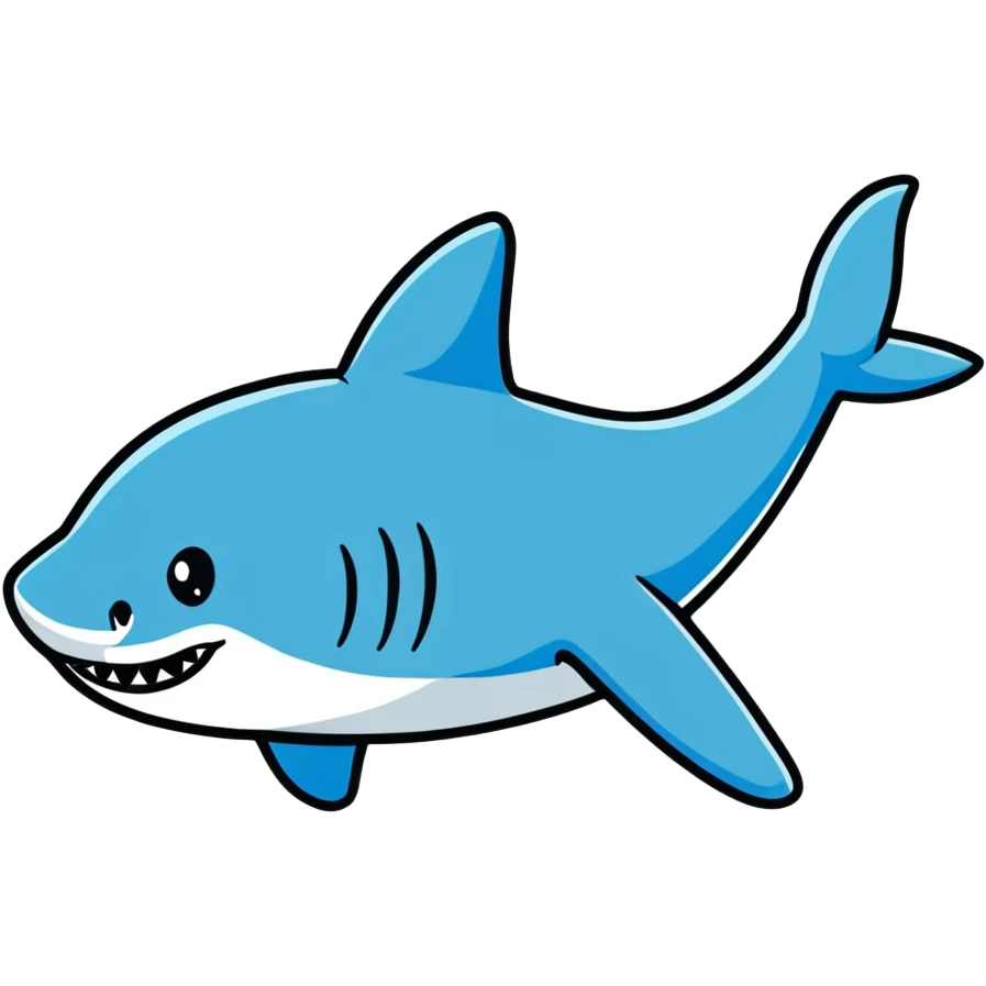Tiburón con piernas y zapatos azules emoji