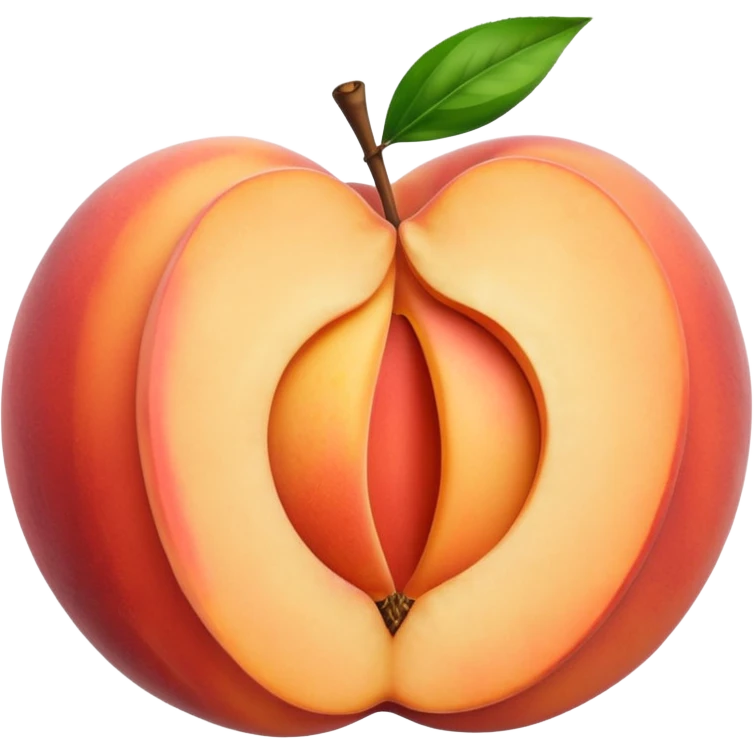 peach split open with seed emoji