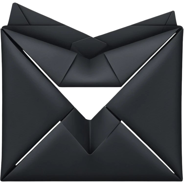 black paper letter emoji