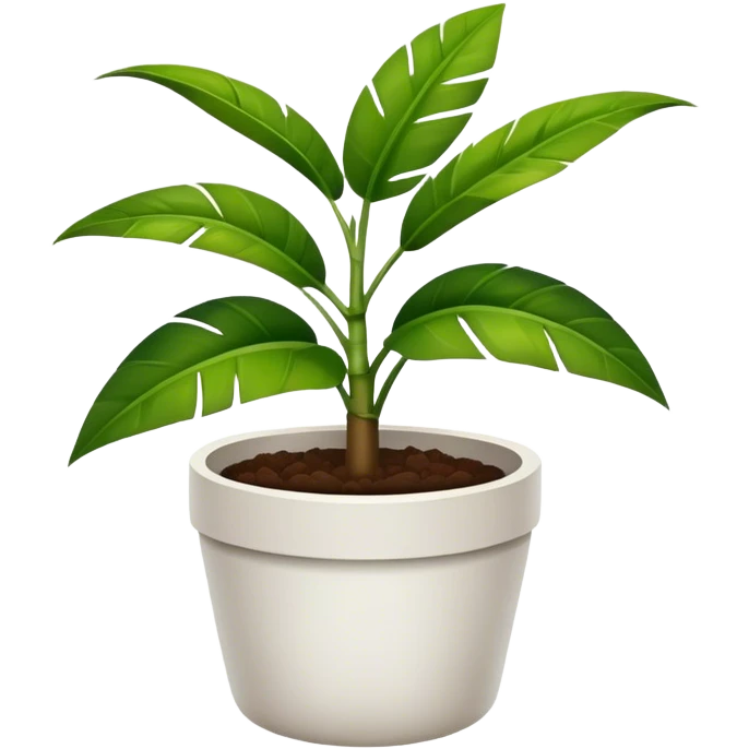 A tropical plant  in a small pot emoji