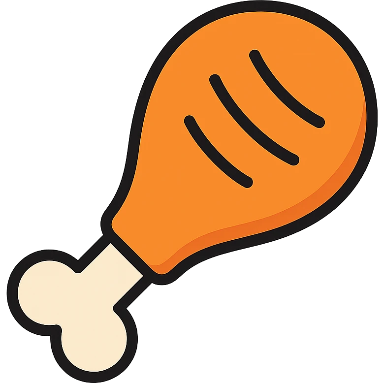 a grilled chicken drumstick emoji