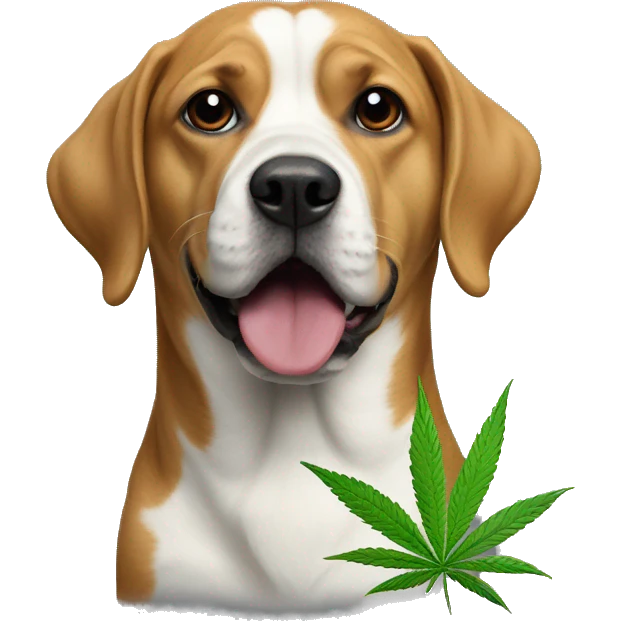 Marijuana dog emoji