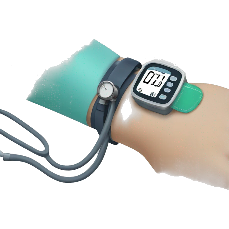 doctor measuring patient's blood pressure emoji