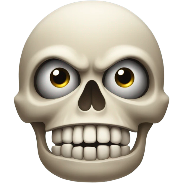 Confused skull emoji