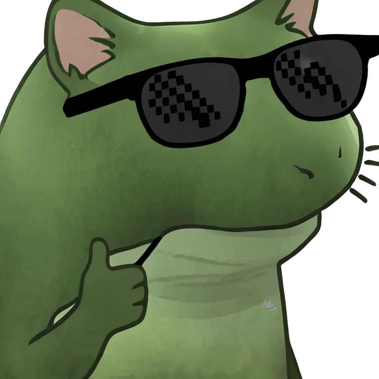 Cat with sunglasses emoji