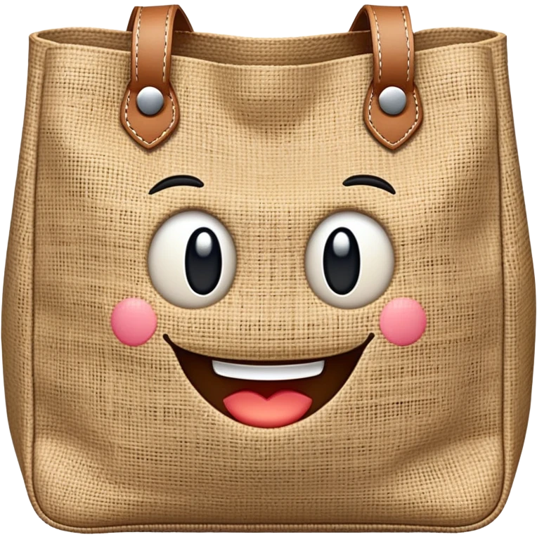 a bag with a face with legs emoji
