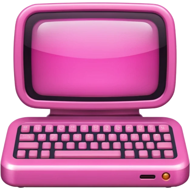 shiny pink translucent 90s PC emoji