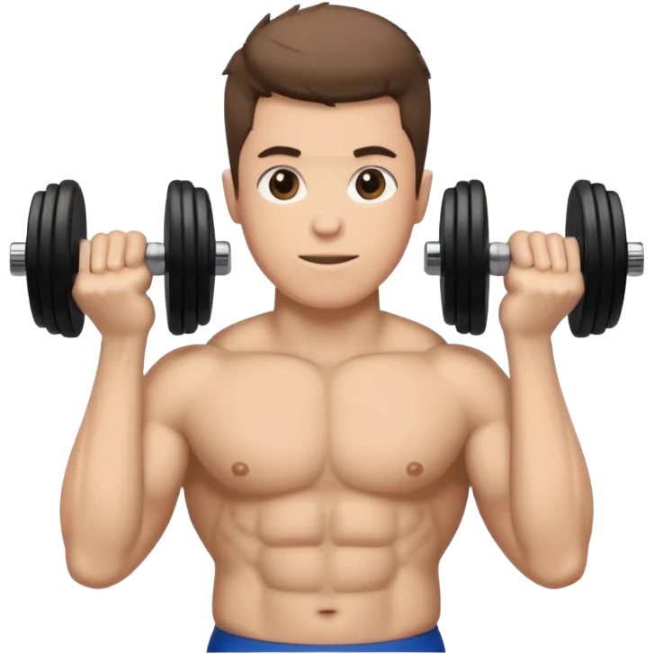 fir person lifting dumbbells,sideways photo emoji