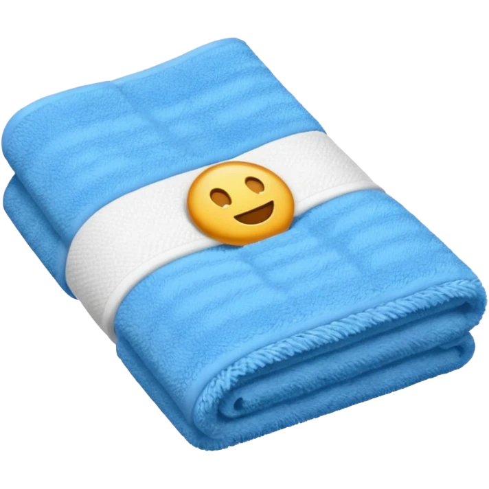 blue hotel room towel emoji