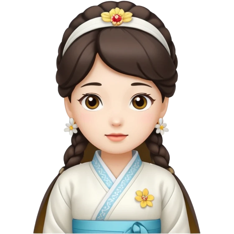 woman in white hanbok emoji