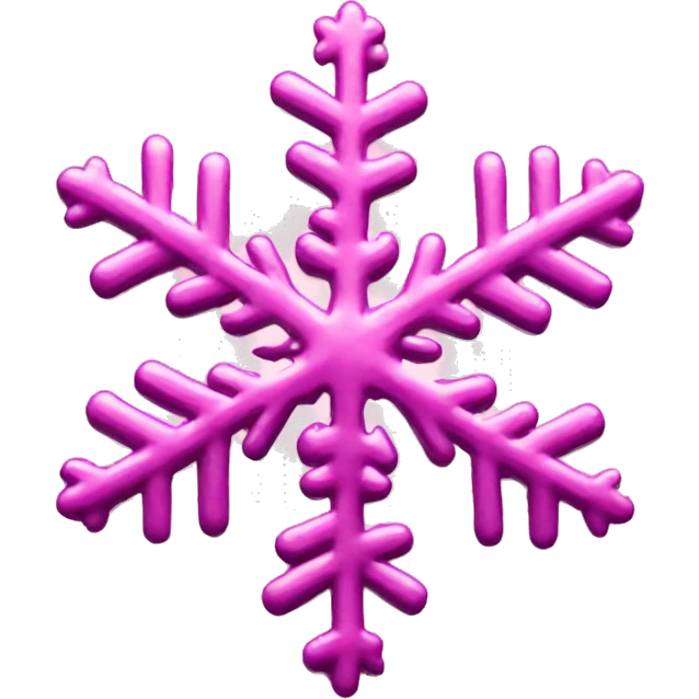 Pink snowflake emoji