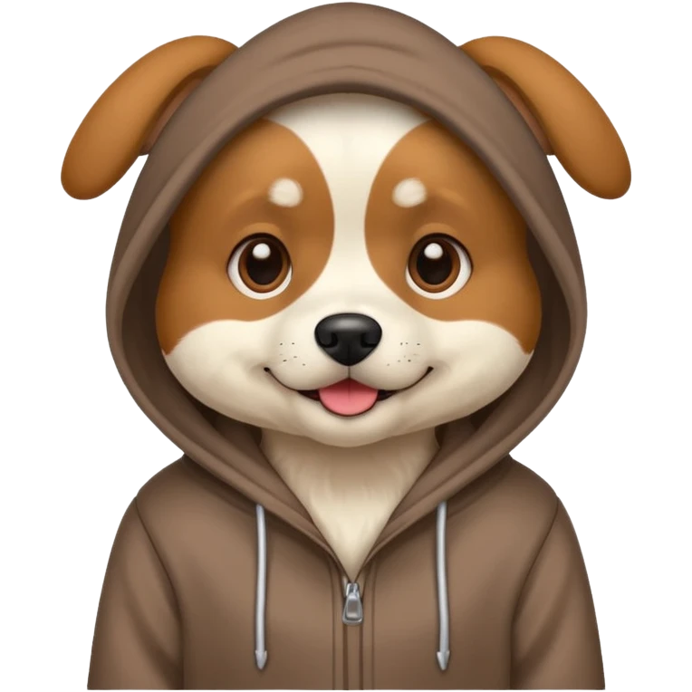 Dog wering a hodie emoji