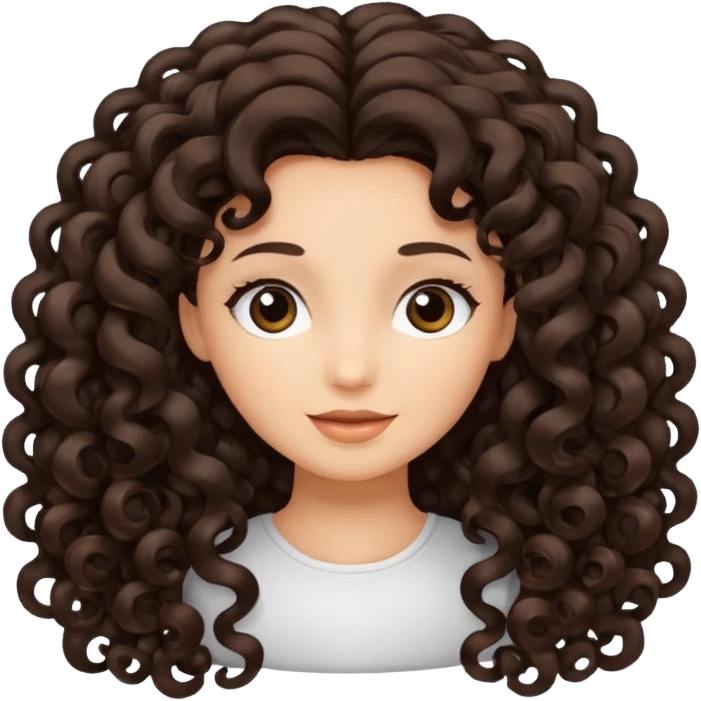 Curly hair extension emoji