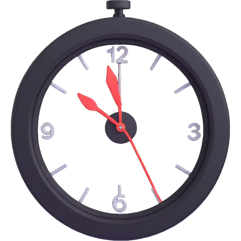 A clock with its hands spinning fast, showing the rapid passage of time. emoji