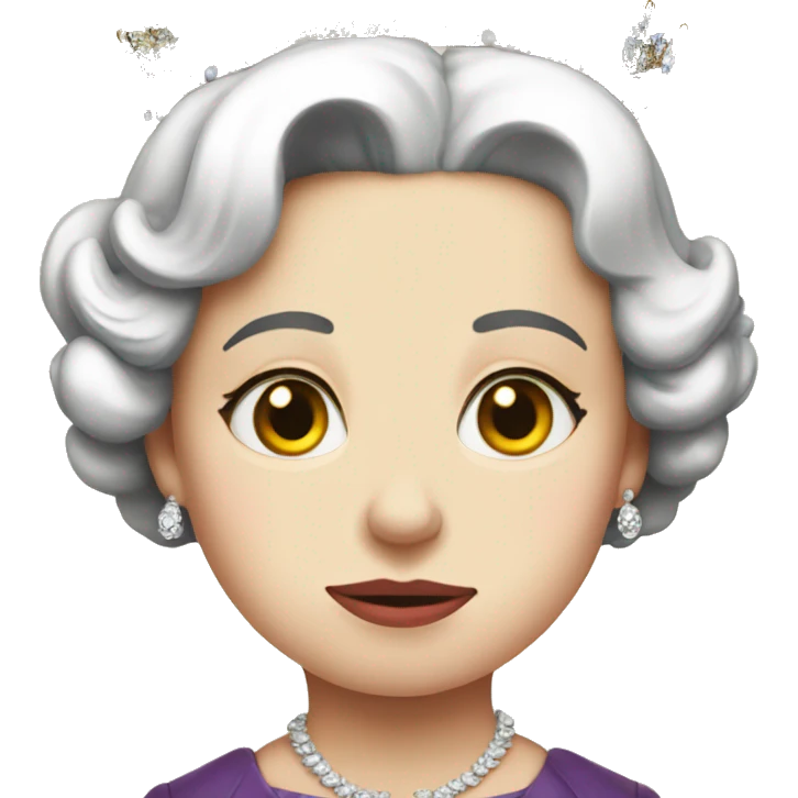 queen Elizabeth II young sad emoji