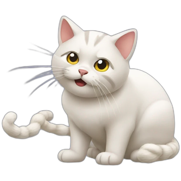 cat spits wool emoji