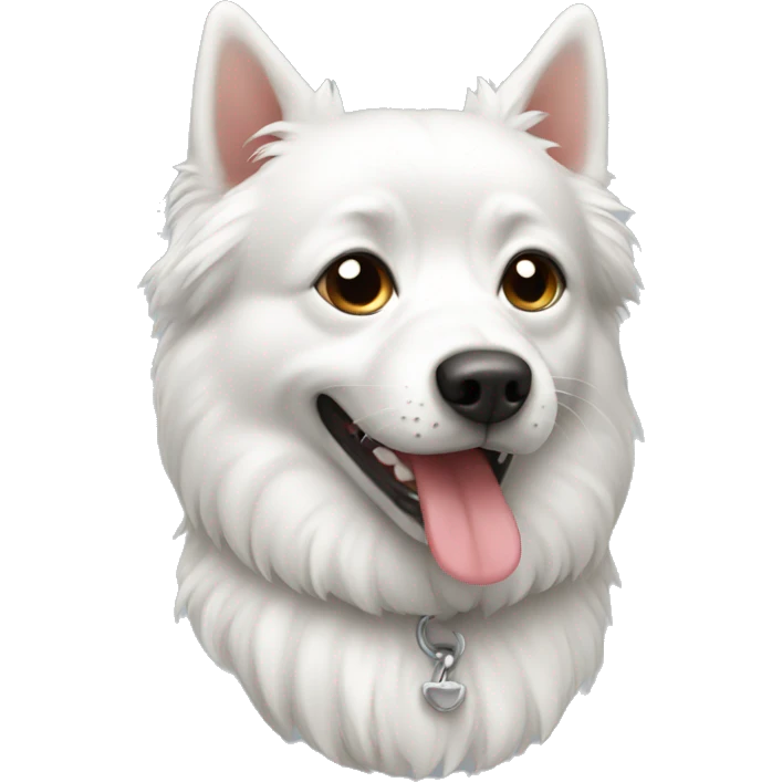 Spitz dog white emoji
