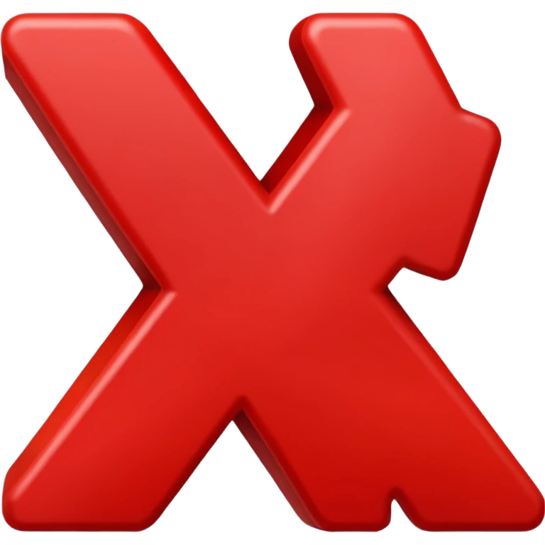 X roja de "NO"  emoji
