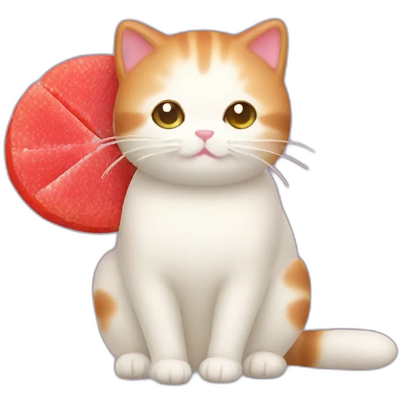 red rice cake mochi cat emoji