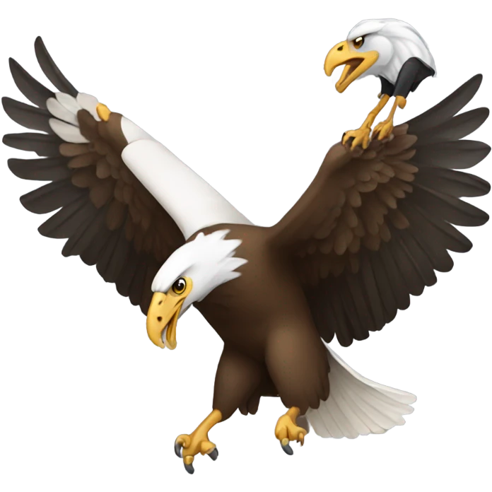 An eagle going after a ram emoji