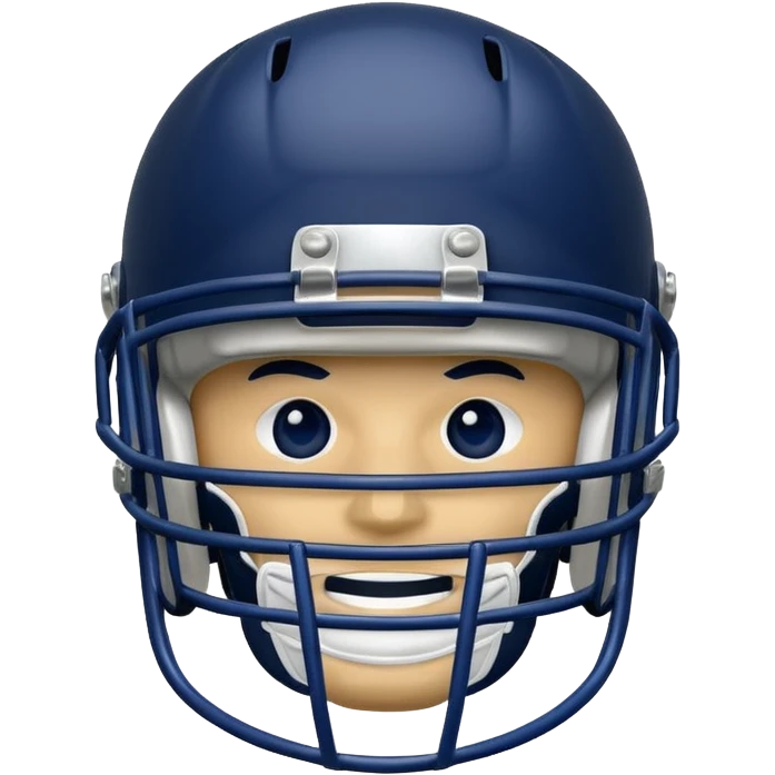 College football player helmet in  navy blue color  emoji