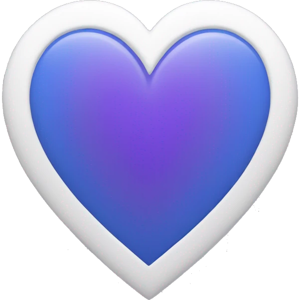 Blue white purple Heart emoji