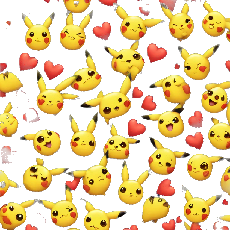 Pikachu con ojos de corazón emoji